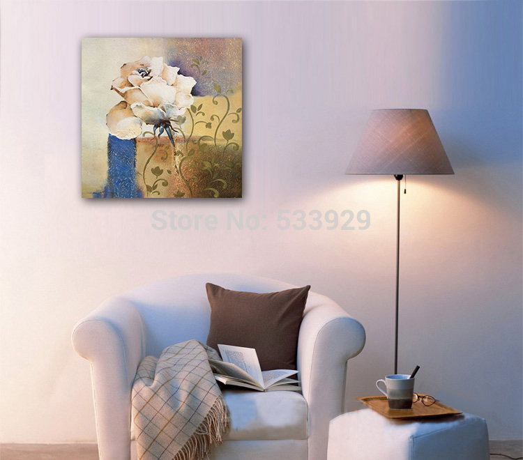 home decor hand painted abstract rose flower oil painting on canvas tds-cx083