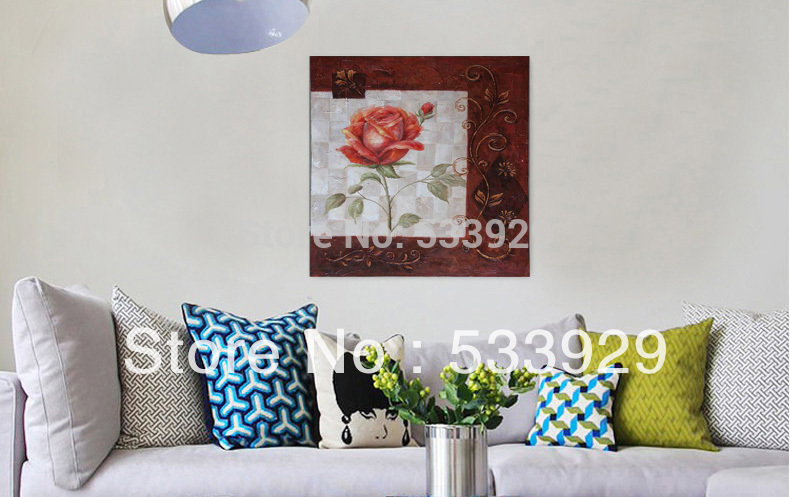 home decor wall art abstract flower hand painted oil painting on canvas for living room tds-cx005