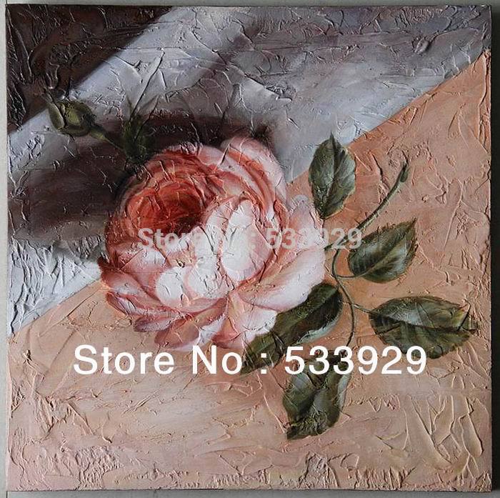 modern hand-painted abstract rose oil painting on canvas tds-cx030 for home living room wall decoration