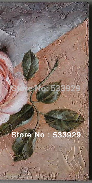 modern hand-painted abstract rose oil painting on canvas tds-cx030 for home living room wall decoration