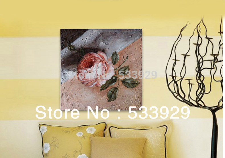 modern hand-painted abstract rose oil painting on canvas tds-cx030 for home living room wall decoration