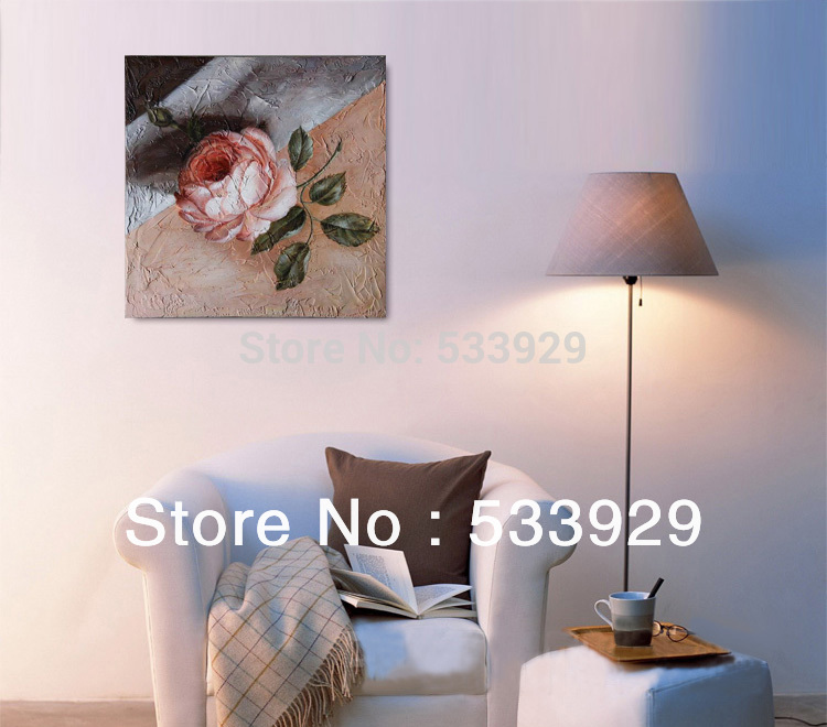 modern hand-painted abstract rose oil painting on canvas tds-cx030 for home living room wall decoration