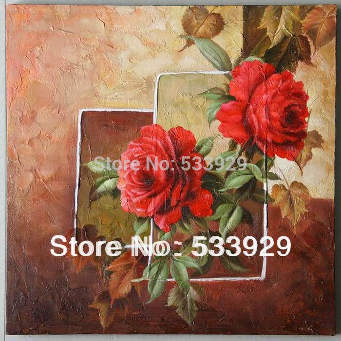 modern tds-cx032 hand painted abstract flowers oil painting on canvas for home living room wall decoration