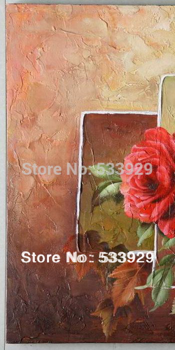 modern tds-cx032 hand painted abstract flowers oil painting on canvas for home living room wall decoration