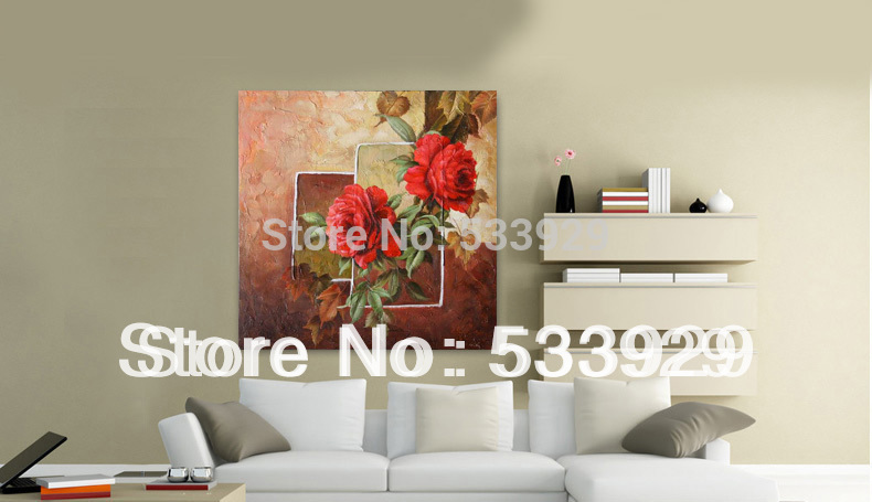 modern tds-cx032 hand painted abstract flowers oil painting on canvas for home living room wall decoration