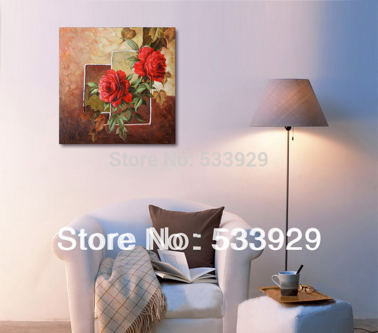 modern tds-cx032 hand painted abstract flowers oil painting on canvas for home living room wall decoration