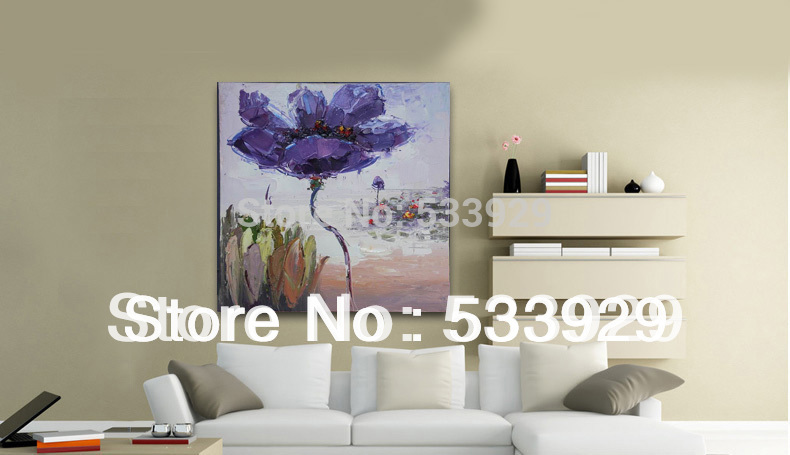 modern tds-cx035 hand painted abstract flower oil painting on canvas for home living room wall decoration