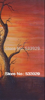 modern tds-cx040 hand painted abstract winter tree oil painting on canvas for home living room wall decoration