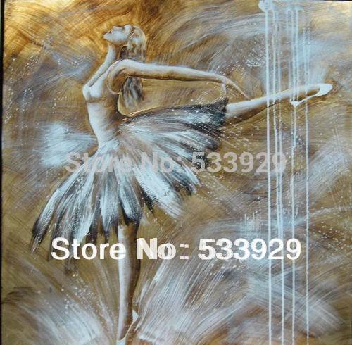 modern tds-cx041 hand painted abstract ballet oil painting on canvas for home living room wall decoration