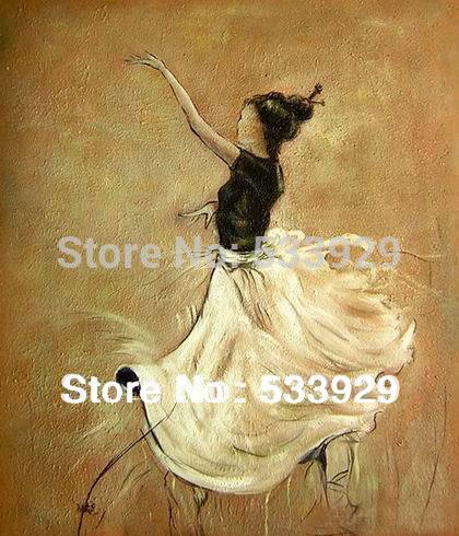 modern tds-cx043 abstract girl dancer hand painted oil painting on canvas for home living room wall decoration