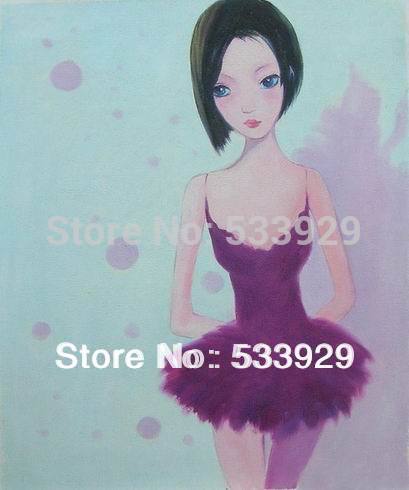 modern tds-cx044 abstract ballet girl hand painted oil painting on canvas for home living room wall decoration