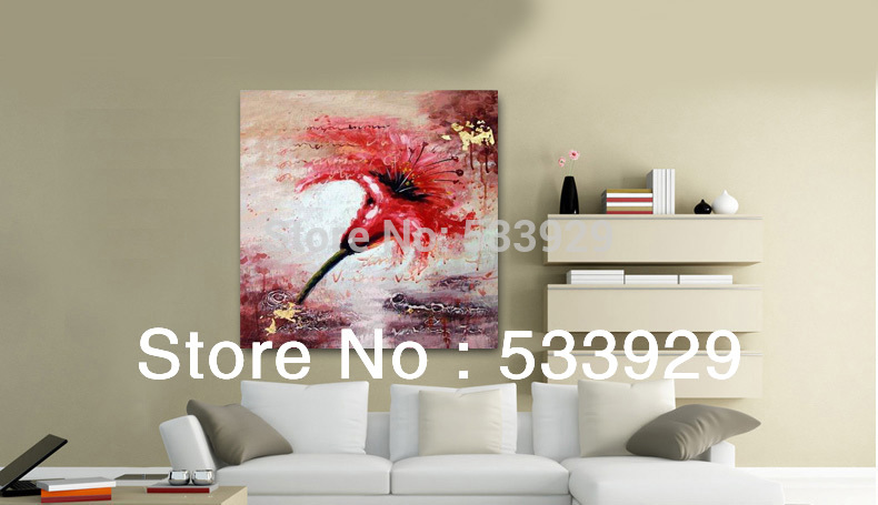 modern tds-cx045 abstract flower hand painted oil painting on canvas for home living room wall decoration