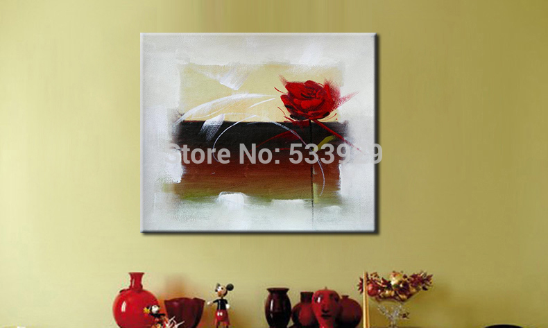 whole abstract flower hand painted oil painting on canvas home decorative art picture abstract oil painting