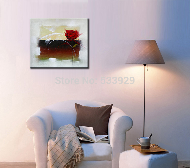 whole abstract flower hand painted oil painting on canvas home decorative art picture abstract oil painting