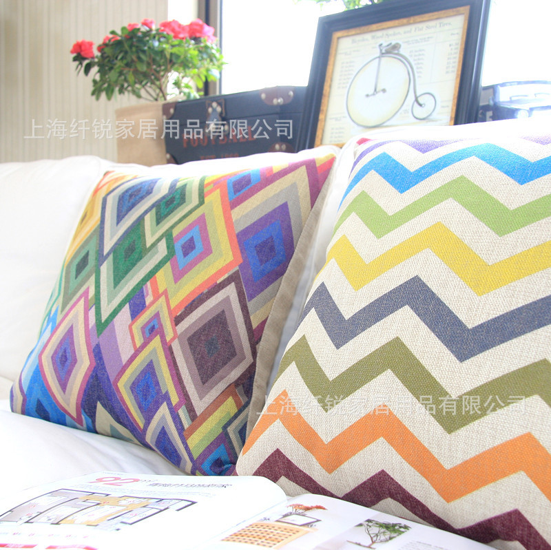 18"square abstract geometric cushion plain pillow case decorative throw pillow for sofa home car chair