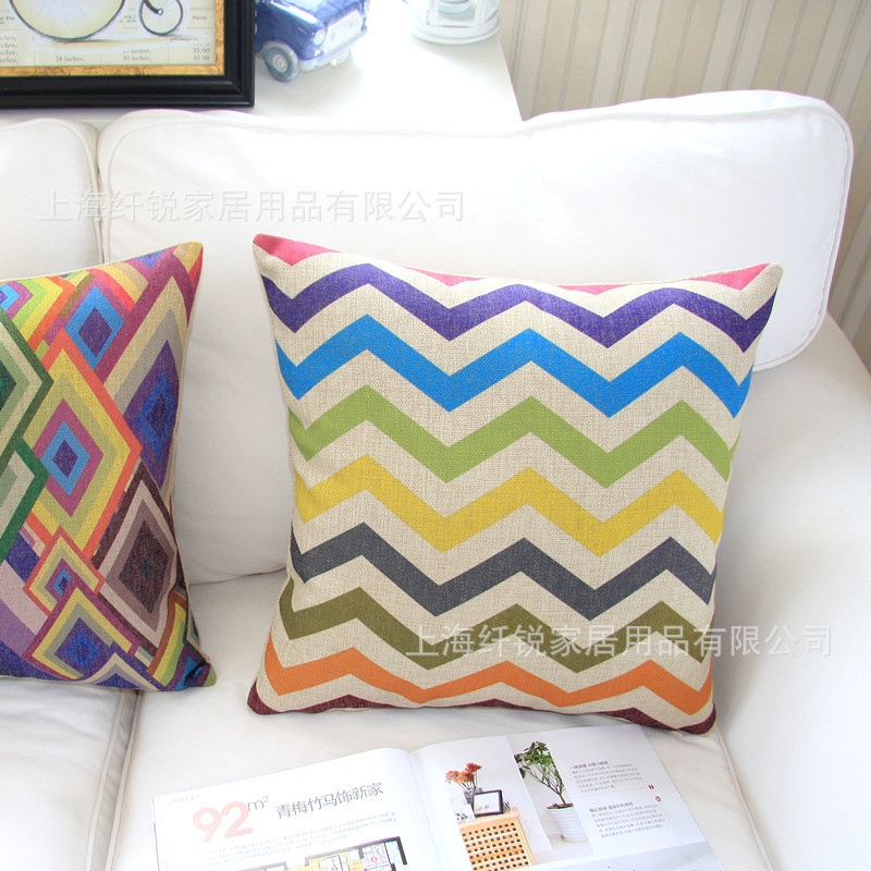 18"square abstract geometric cushion plain pillow case decorative throw pillow for sofa home car chair