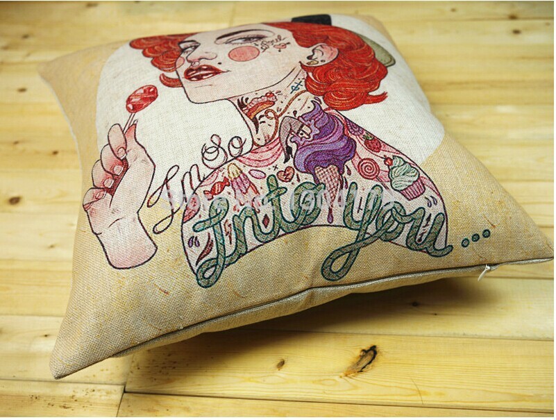 ctw chair pillow sofa pillow audrey hepburn pretty girl cartoon fish cushion cover pillow cover cute seat cushion