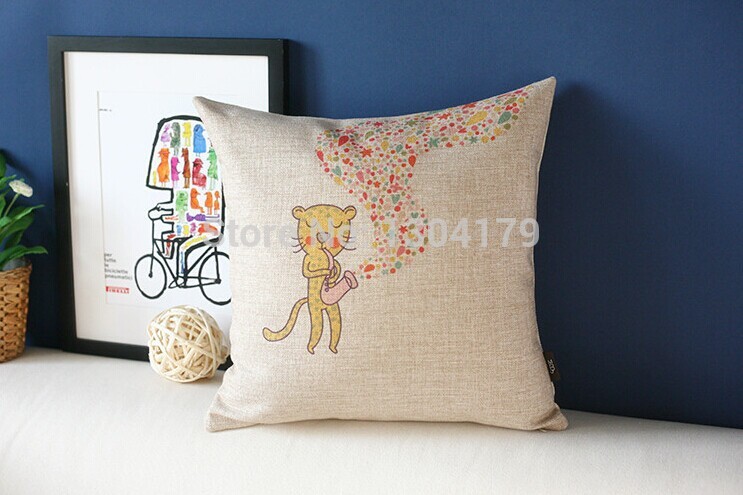 cute cat cartoon thick cotton pillow office nap cushion sofa cushion pillow cushion cover for sofa or bed