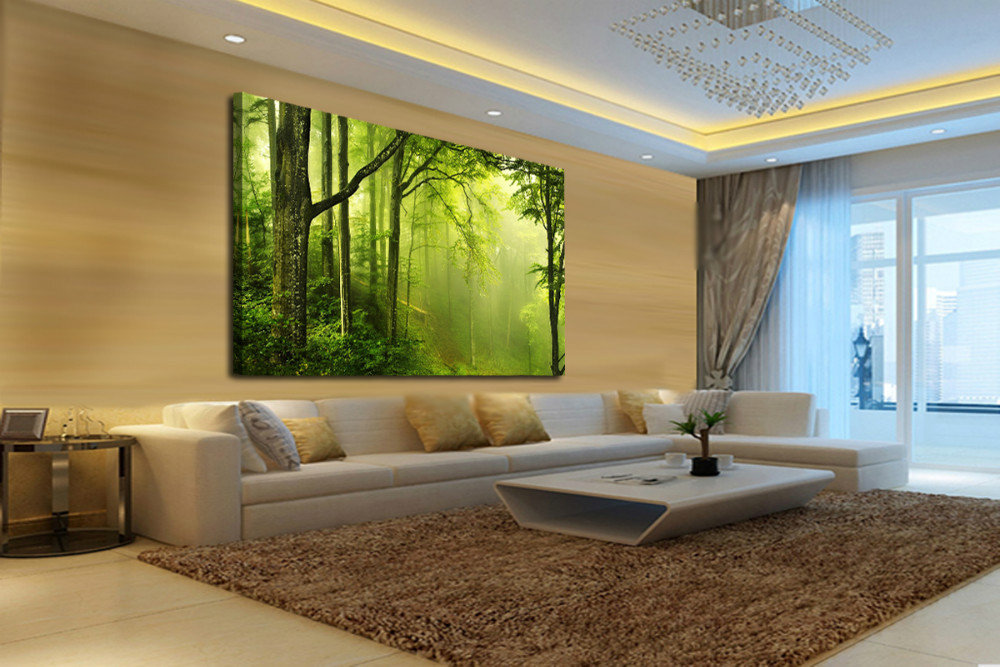 1 piece sell fog enveloped the woods modern home decorative art picture paint on canvas printing