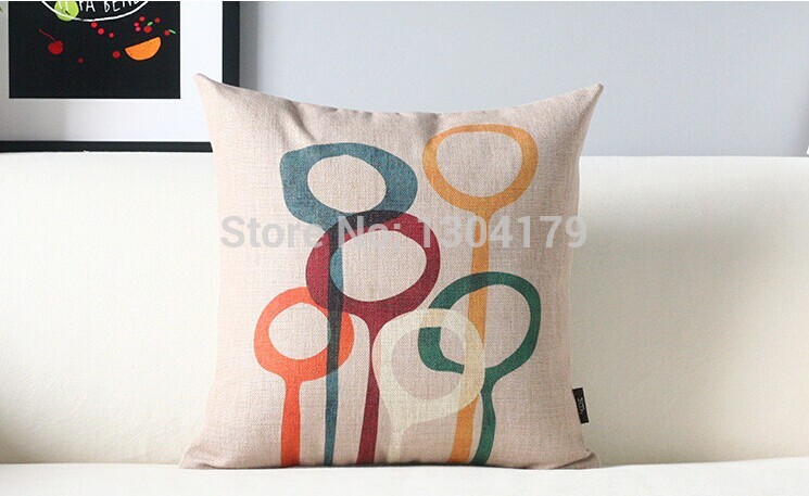 cotton handmade embroidery abstract colorful leaf sofa cushion cover pillow cover 45cm elegant comfortable