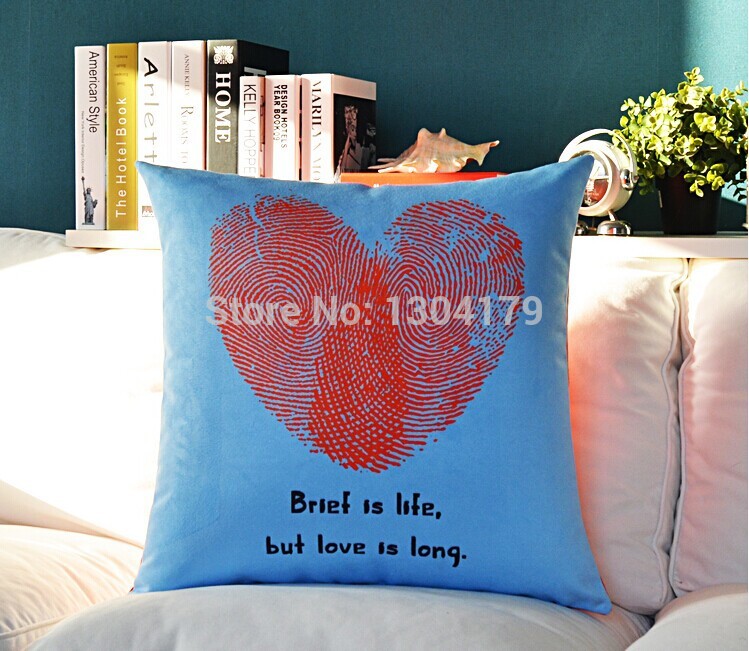 2pcs/lot beautiful abstract flower bird heart plush cushion cover home car cafe decorative throw pillow case