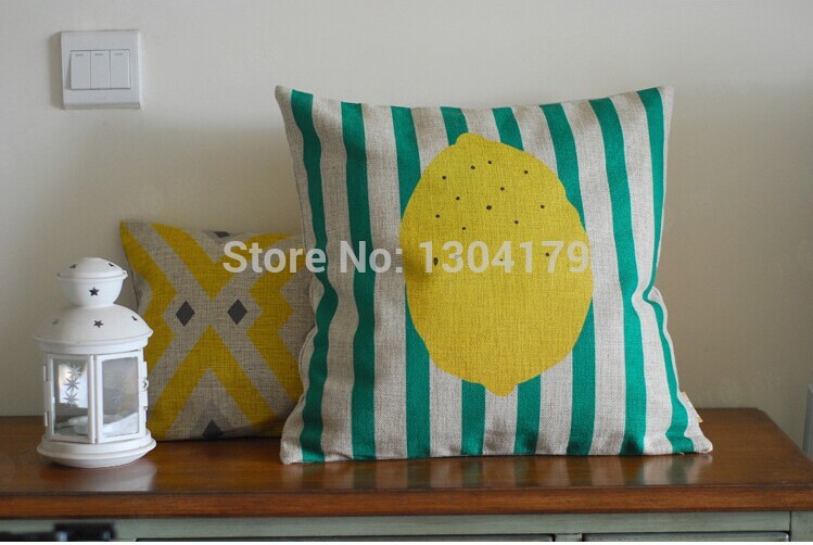 3pcs/lot summer fruit series decorative cushion covers pear and lemon decorative pillow cushion cool in summer pillow covers