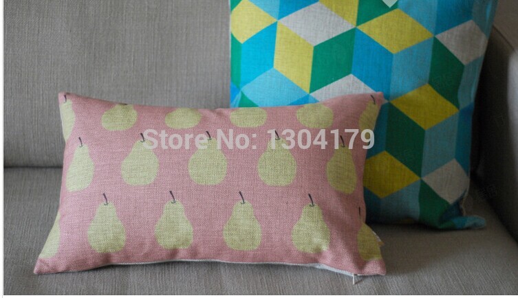 3pcs/lot summer fruit series decorative cushion covers pear and lemon decorative pillow cushion cool in summer pillow covers