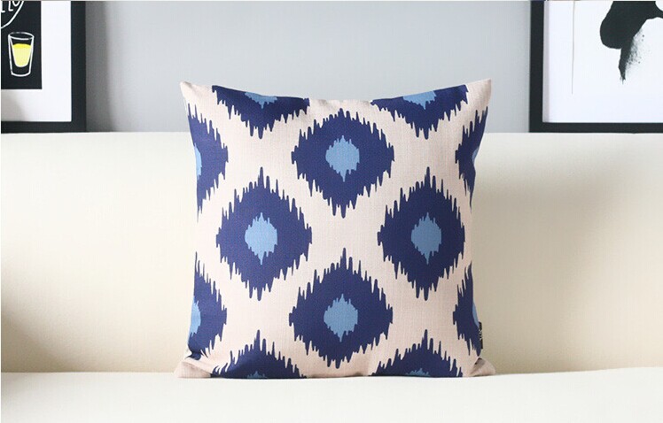 4pcs geometric rhomboid office pillow cushion, blue sofa cushion, pillow cover, decorative pillow, throw pillow,cushion cover