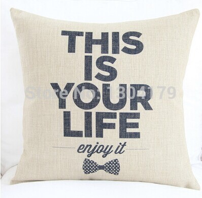 4pcs/lot creative carton words printed colorful printed car sofa cushion cover pillow case whole