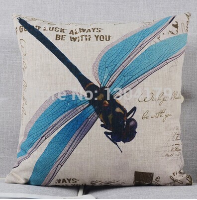 4pcs/lot ew arrived canvas bird handmade car pillow sofa cushion cover whole pillow case