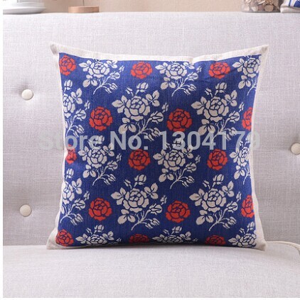 5pcs/lot linen home decor pillow cushion square pillowcases car back car cushion cover