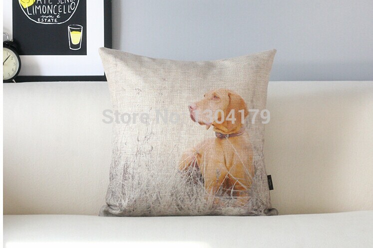 white dog and cat cushion cover, pillow case, home decor with animal pattern both sides