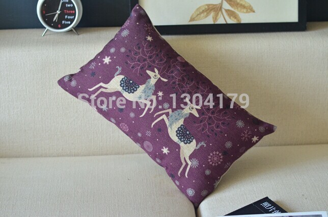 whole purple deer home decor cotton linen cushion pillows decorate cushions cover pillow cover