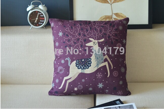 whole purple deer home decor cotton linen cushion pillows decorate cushions cover pillow cover